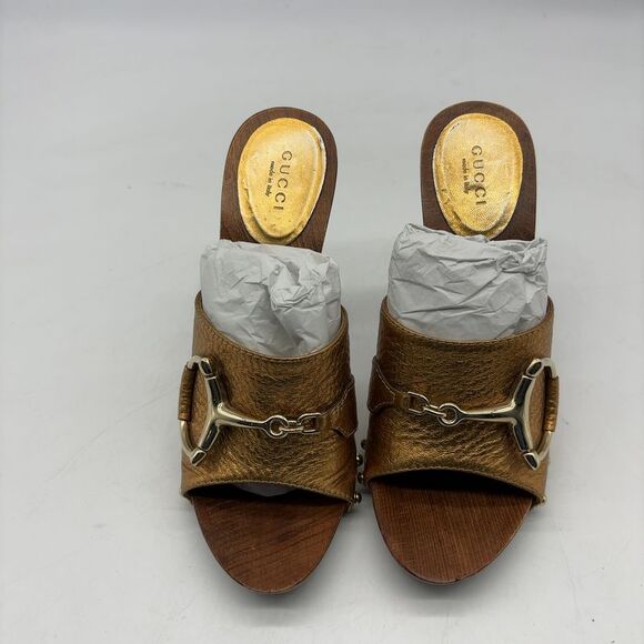 Gucci Shoes - Gucci Wooden Platform Sandals